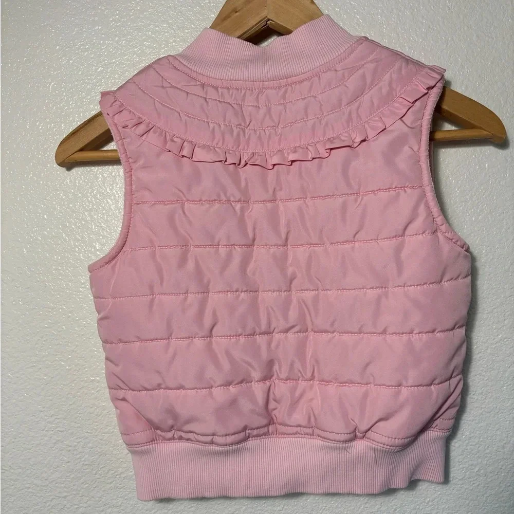 Gymboree Pink Ruffled Puffer Vest Size 7/8 | fall | winter | outdoors | girly